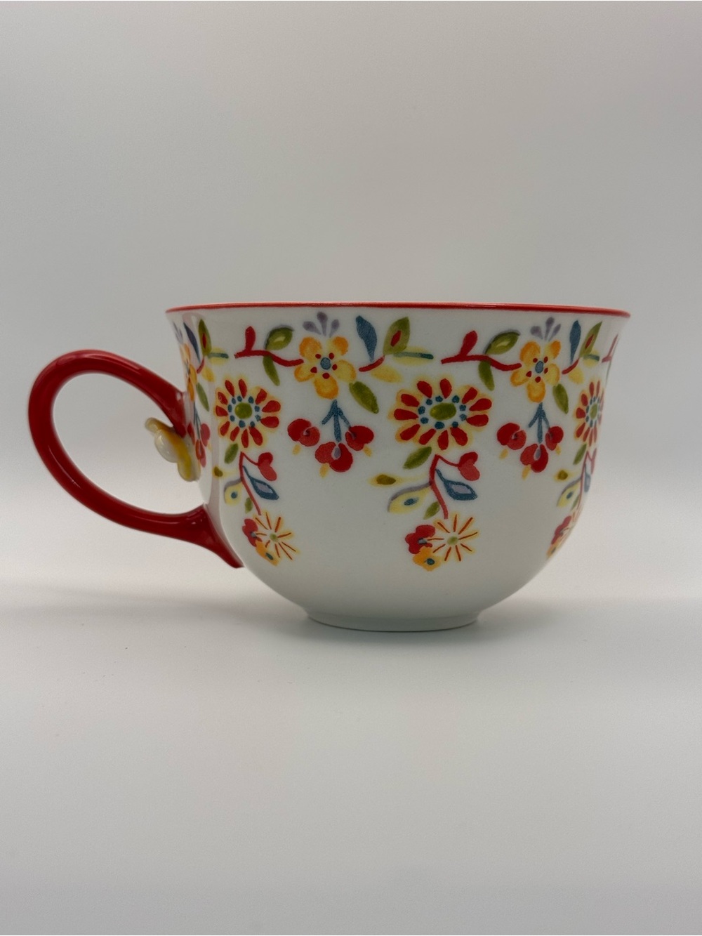 Anthropologie Cadiz Floral 3D Flower Mug.